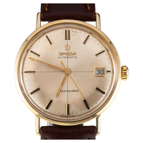 omega gold mens watches|omega 14k gold watch price.